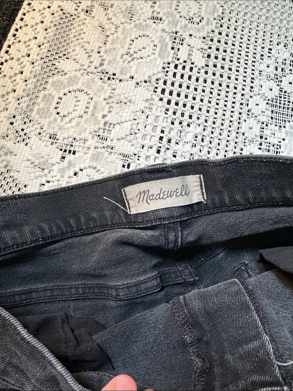 Madewell Women's High-Rise Black Denim Shorts - Picture 3 of 4